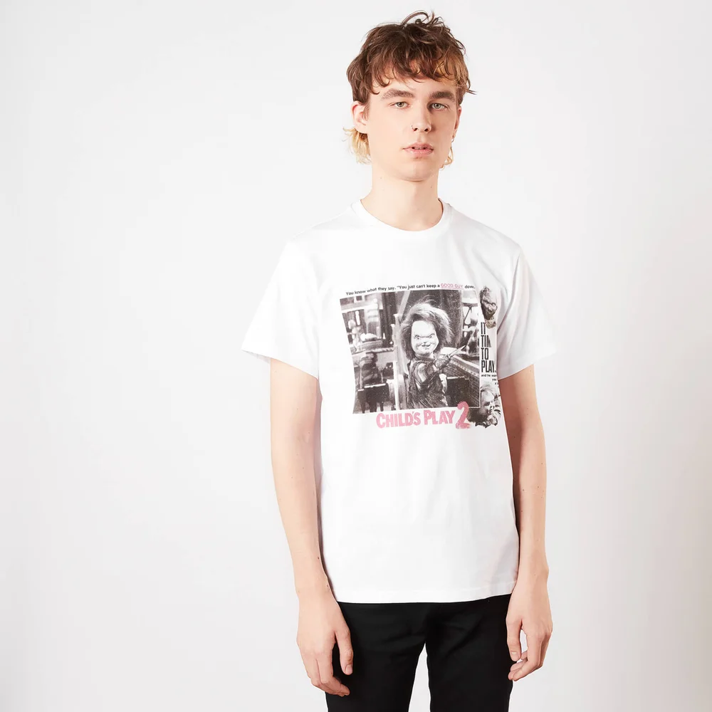 Chucky Childs Play 2 Unisex Unisex Heavyweight T-Shirt - Wit - S Afbeelding 1