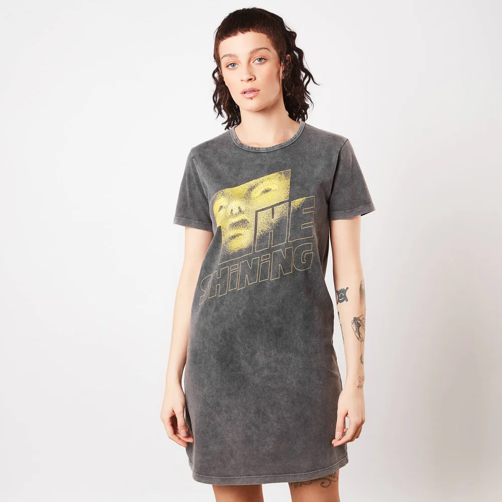 The Shining Classic Logo Women's T-Shirt Dress - Zwart Acid Wash - M Afbeelding 1