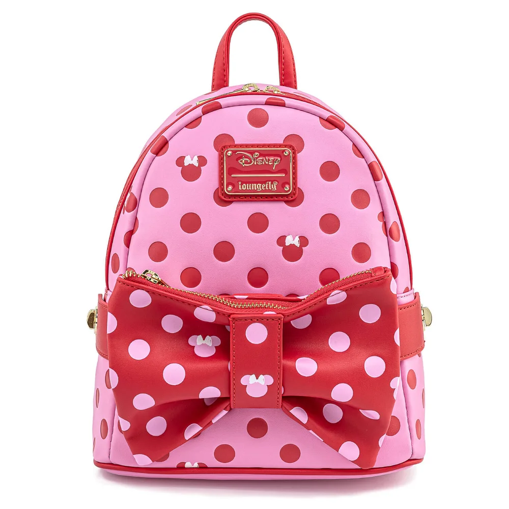 Loungefly Disney Minnie Mouse Pink Bow Mini Backpack Afbeelding 1