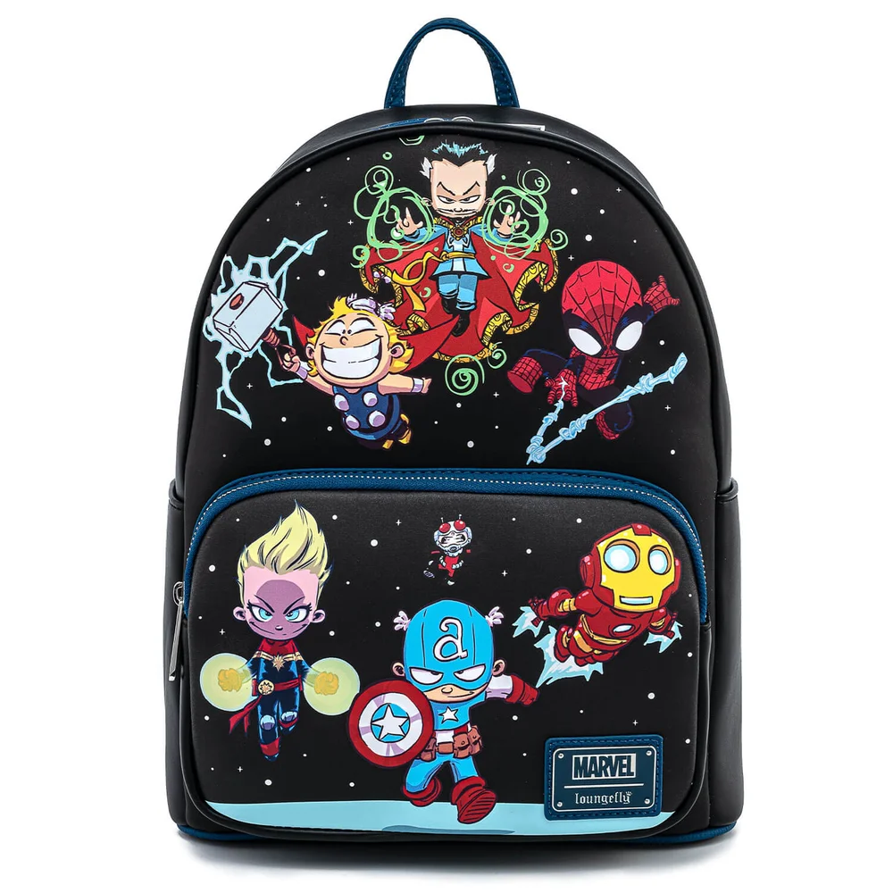 Loungefly Marvel Skottie Young Chibi Group Mini Backpack Afbeelding 1