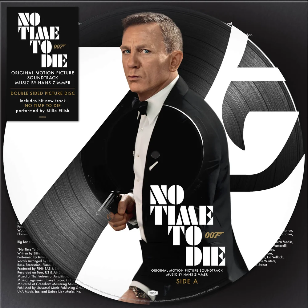 James Bond - No Time To Die Soundtrack Limited Edition Picture Disc Vinyl Afbeelding 1