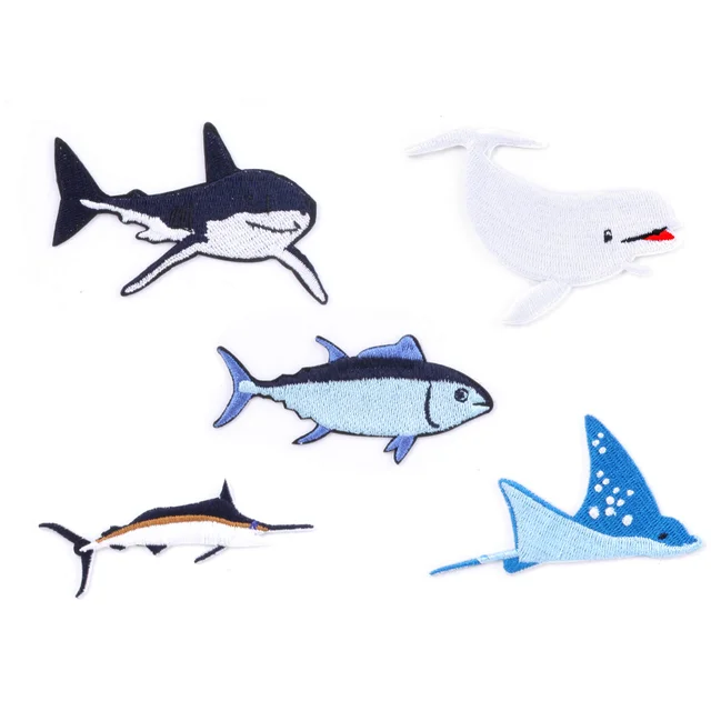 Iron On Patch Sea Creature Set