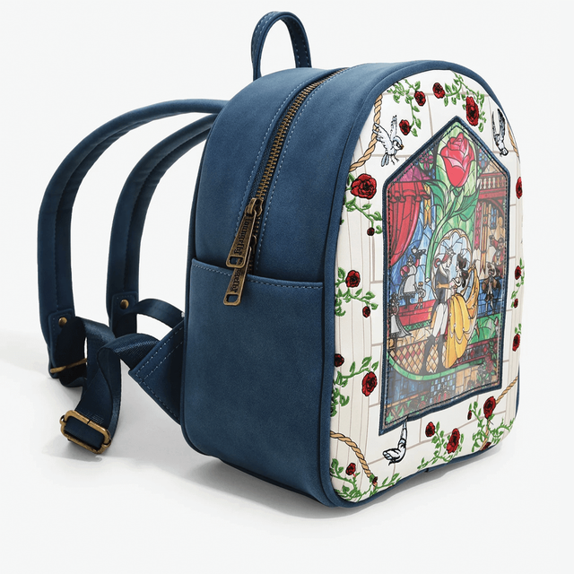 Loungefly Disney Beauty And The Beast Stained Glass Mini Backpack - VeryNeko Exclusive
