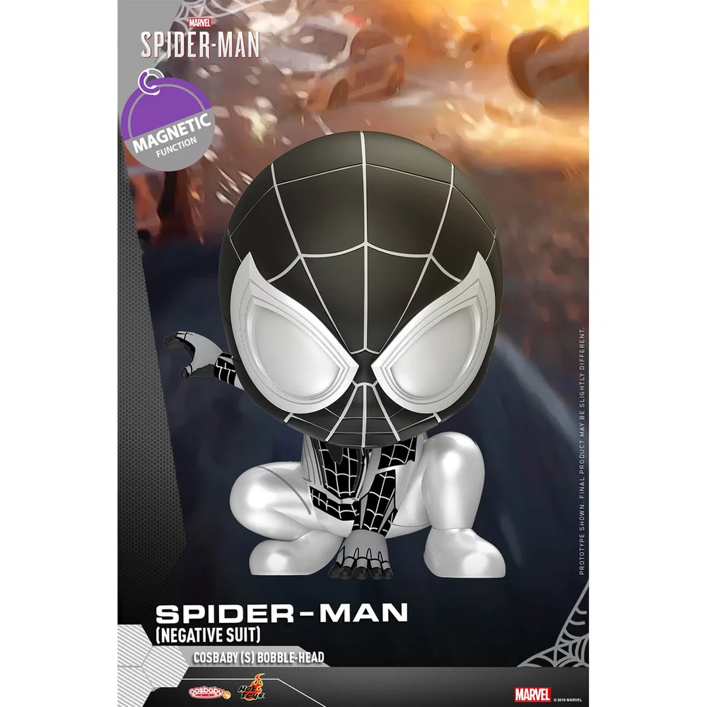 Hot Toys Cosbaby Marvel's Spider-Man PS4 - Spider-Man (Negative Suit versie) Figuur Afbeelding 1