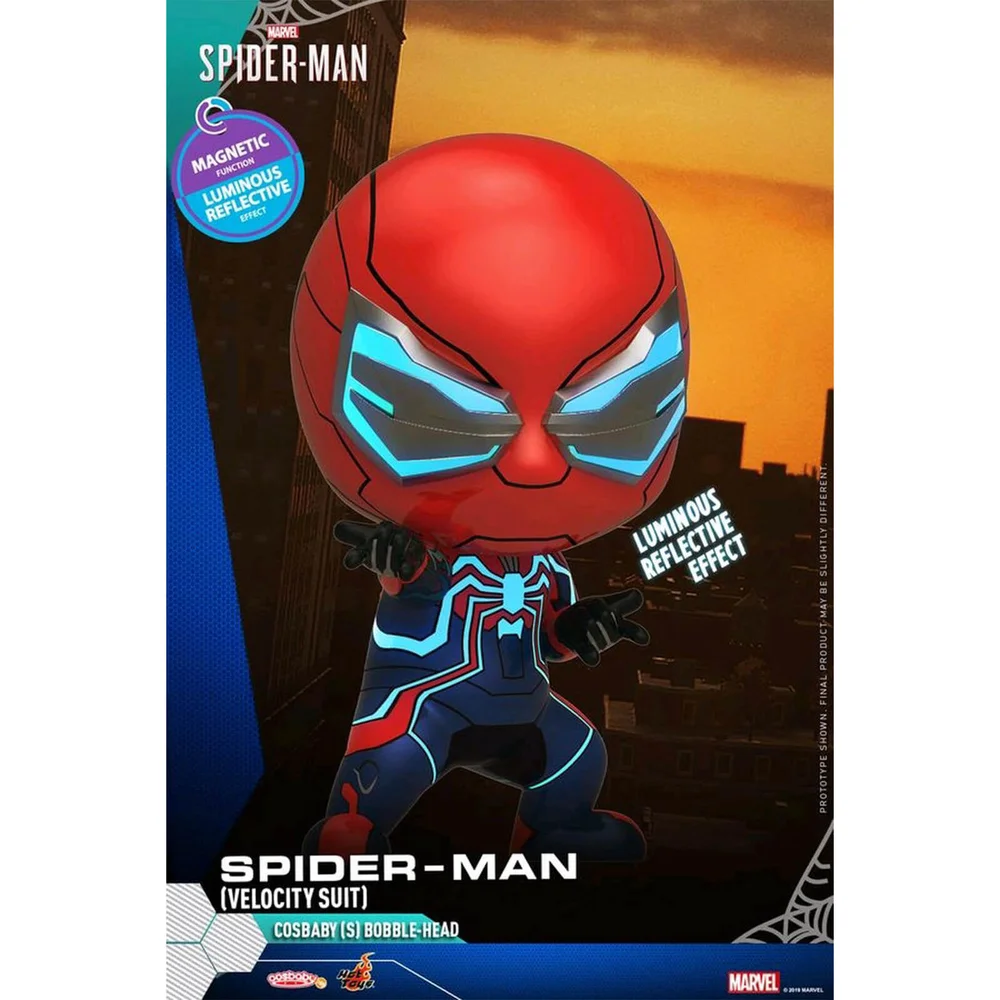 Hot Toys Cosbaby Marvel's Spider-Man PS4 - Spider-Man (Velocity Suit Versie) Figuur Afbeelding 1