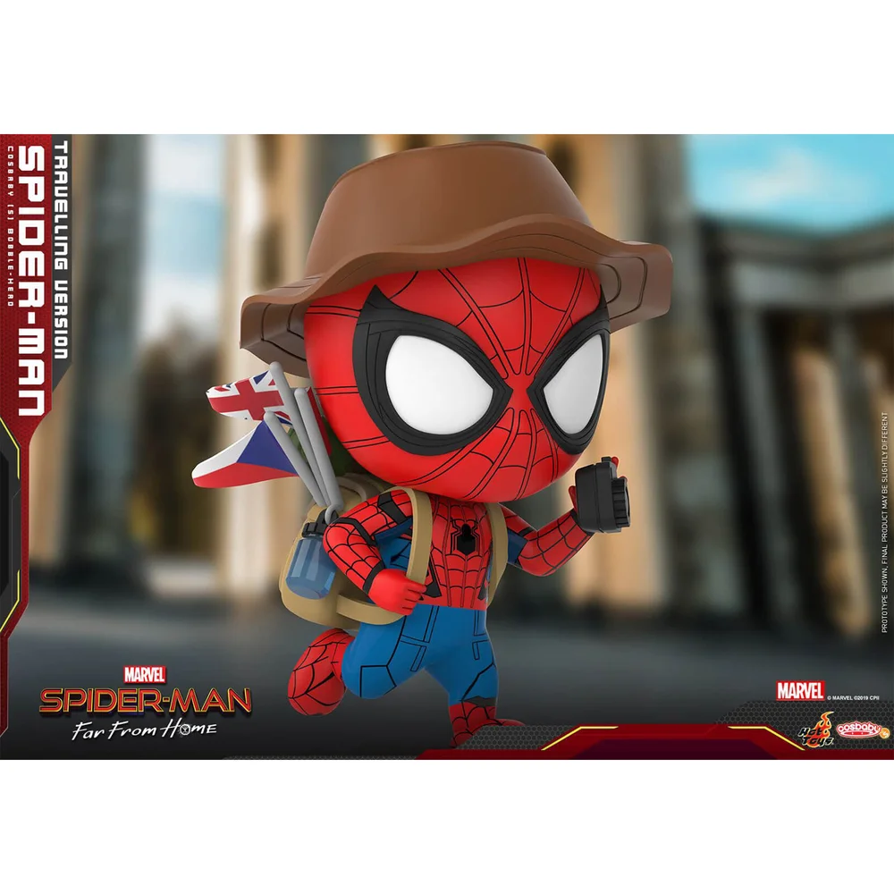 Hot Toys Cosbaby Marvel Spider-Man: Far From Home - Spider-Man (Reizende Versie) Figuur Afbeelding 1