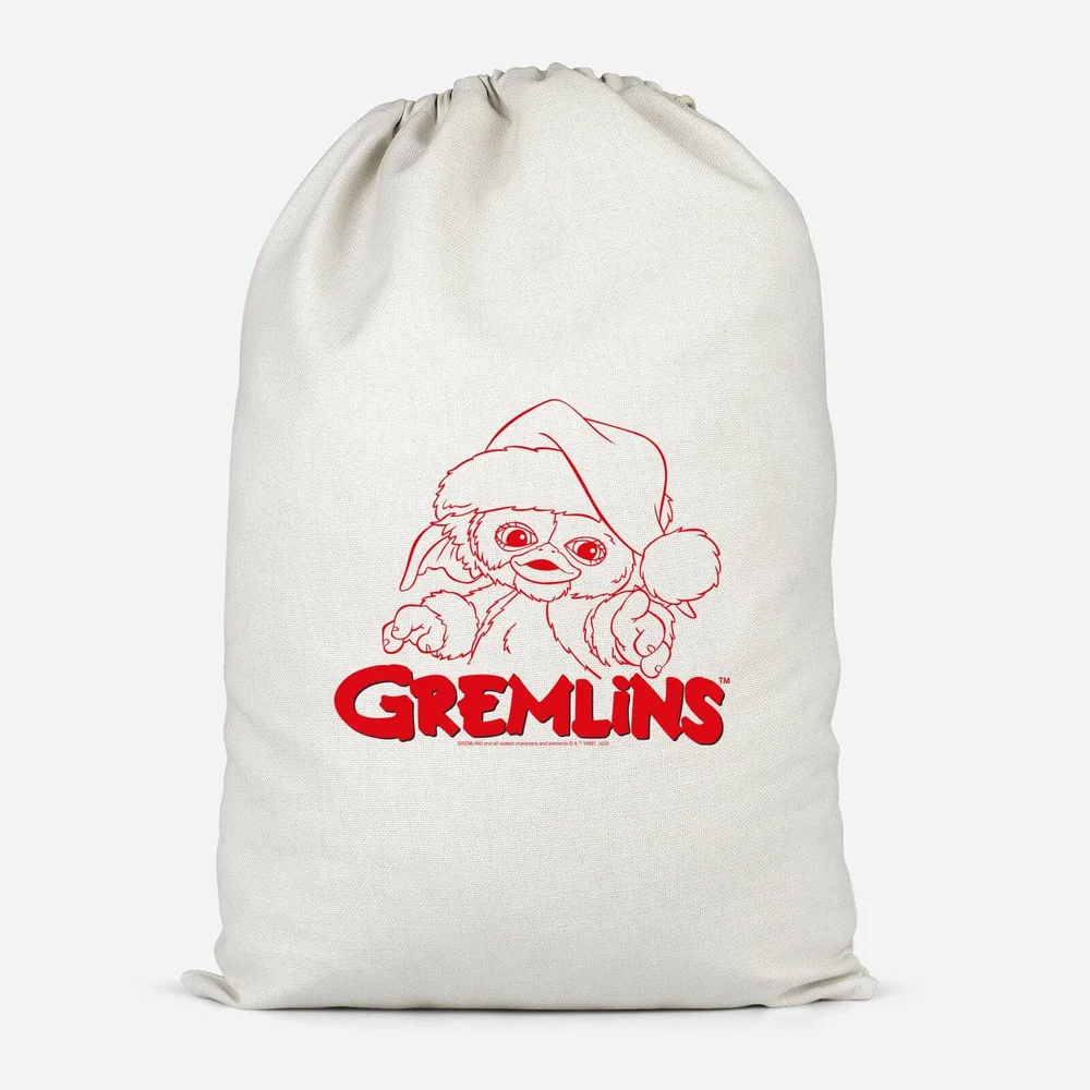 Gremlins Another Reason To Hate Gremlins Christmas Cotton Santa Sack - Small Afbeelding 1
