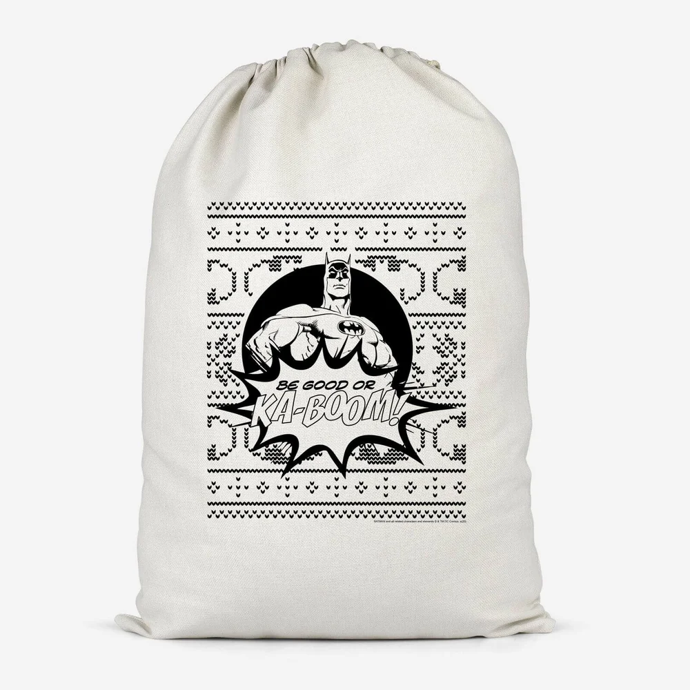 Batman Be Good Or Ka Boom! Cotton Storage Bag - Small Afbeelding 1