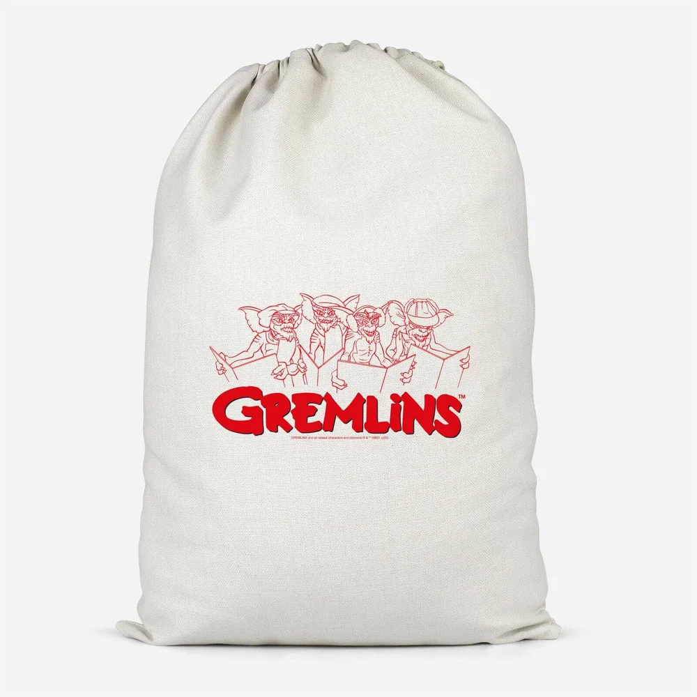 Gremlins Christmas Carolling Cotton Storage Bag - Small Afbeelding 1