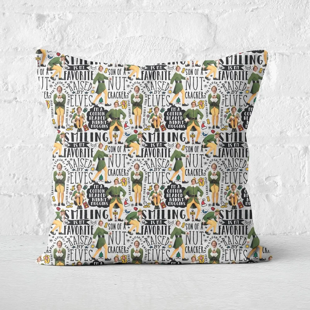 Elf Quotes Square Cushion - 40x40cm - Soft Touch Afbeelding 1