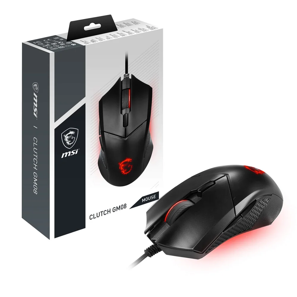 MSI Clutch GM08 Optical Gaming Mouse Afbeelding 1