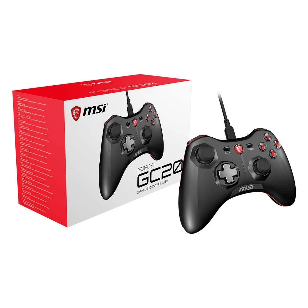 MSI Force GC20 Wired Pro Gaming Controller PC and Android Afbeelding 1