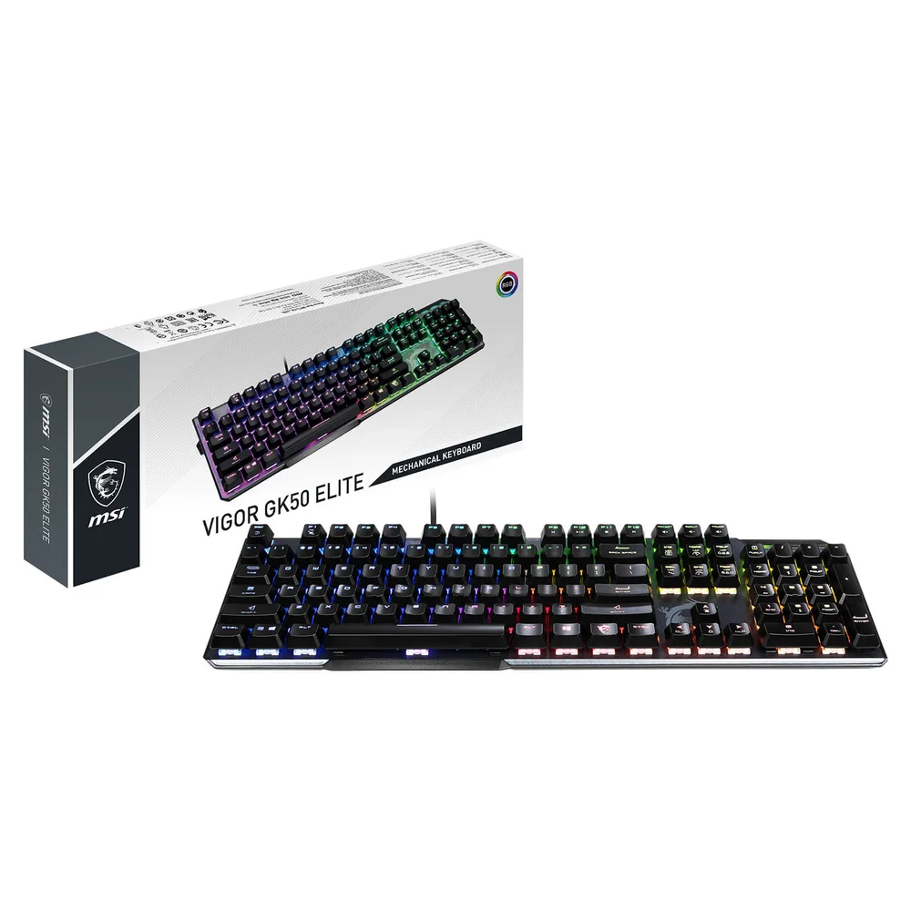 MSI Vigor GK50 ELITE Mechanical Gaming Keyboard UK Layout Afbeelding 1