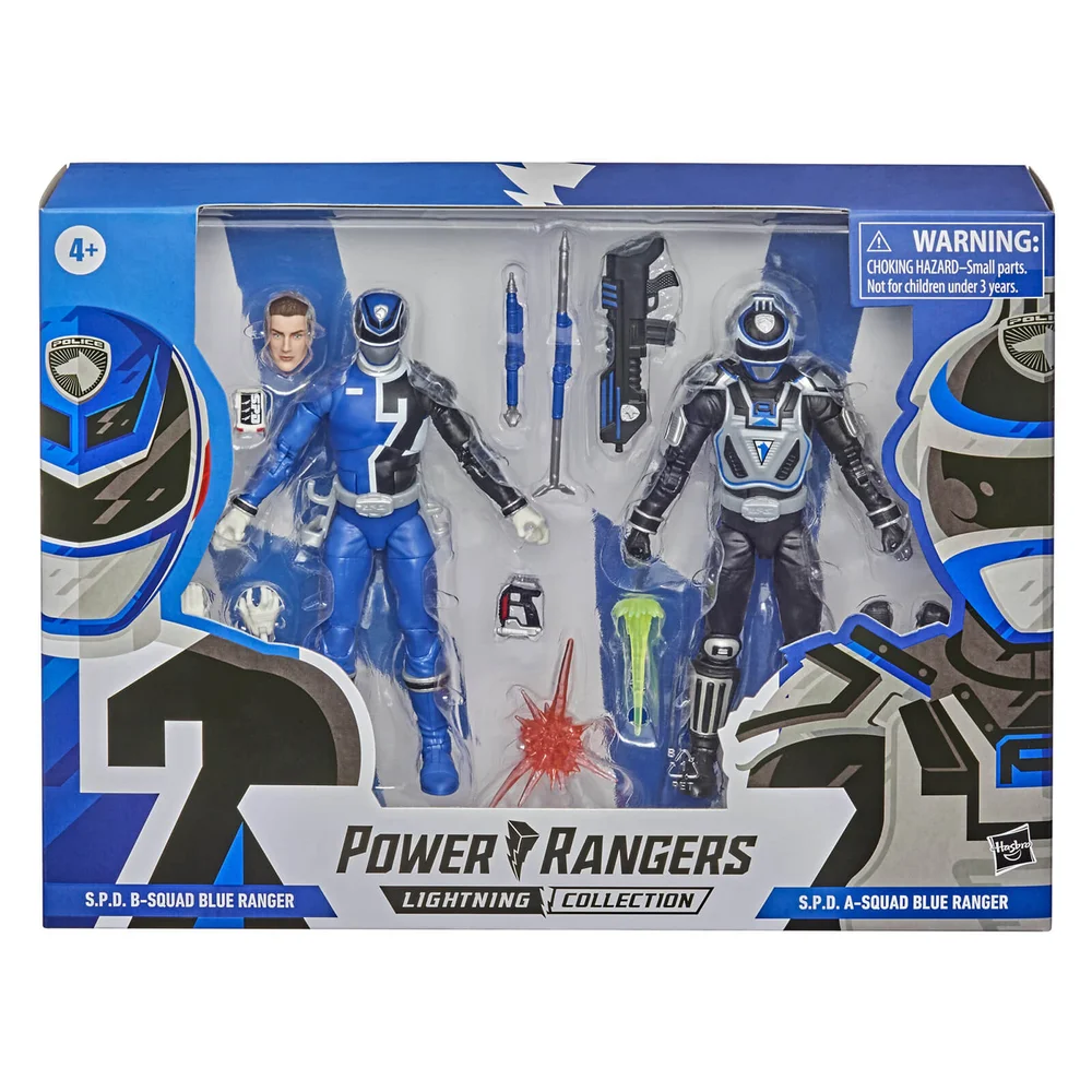 Hasbro Power Rangers Lightning Collectie S.P.D. Squad B Blue Ranger Versus Squad A Blue Ranger 2-Pack Actiefiguren Afbeelding 1