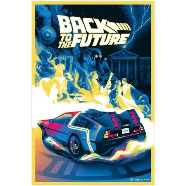 Back to the Future Screenprint by Bella Grace Afbeelding 1