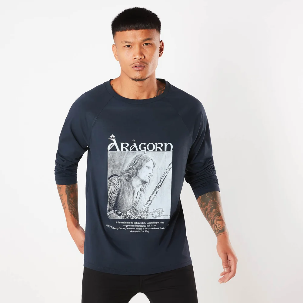 Lord Of The Rings Aragorn Son Of Arathorn Unisex Long Sleeve T-Shirt - Donker Blauw - S Afbeelding 1