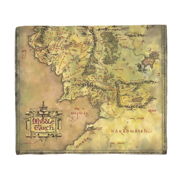 Lord Of The Rings Middle Earth Fleece Deken