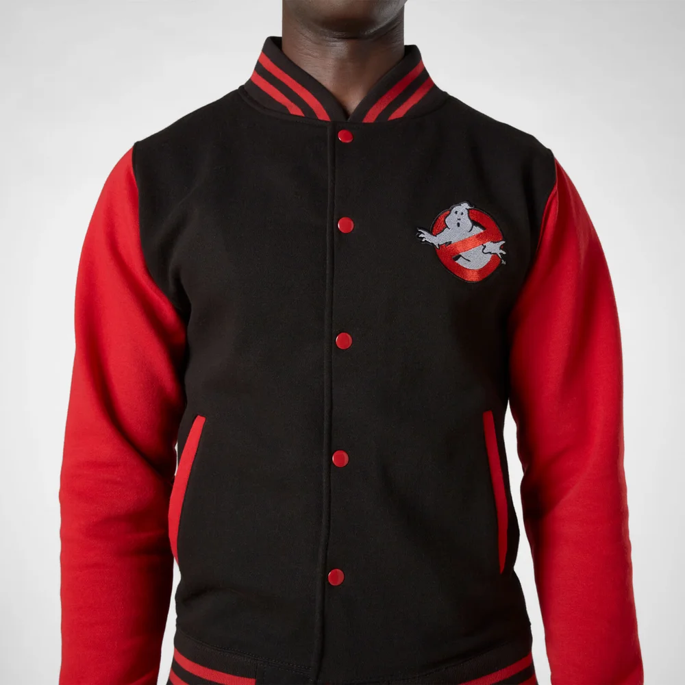 Ghostbusters Slime Varsity Jacket - Zwart/Rood - S - Zwart Afbeelding 1