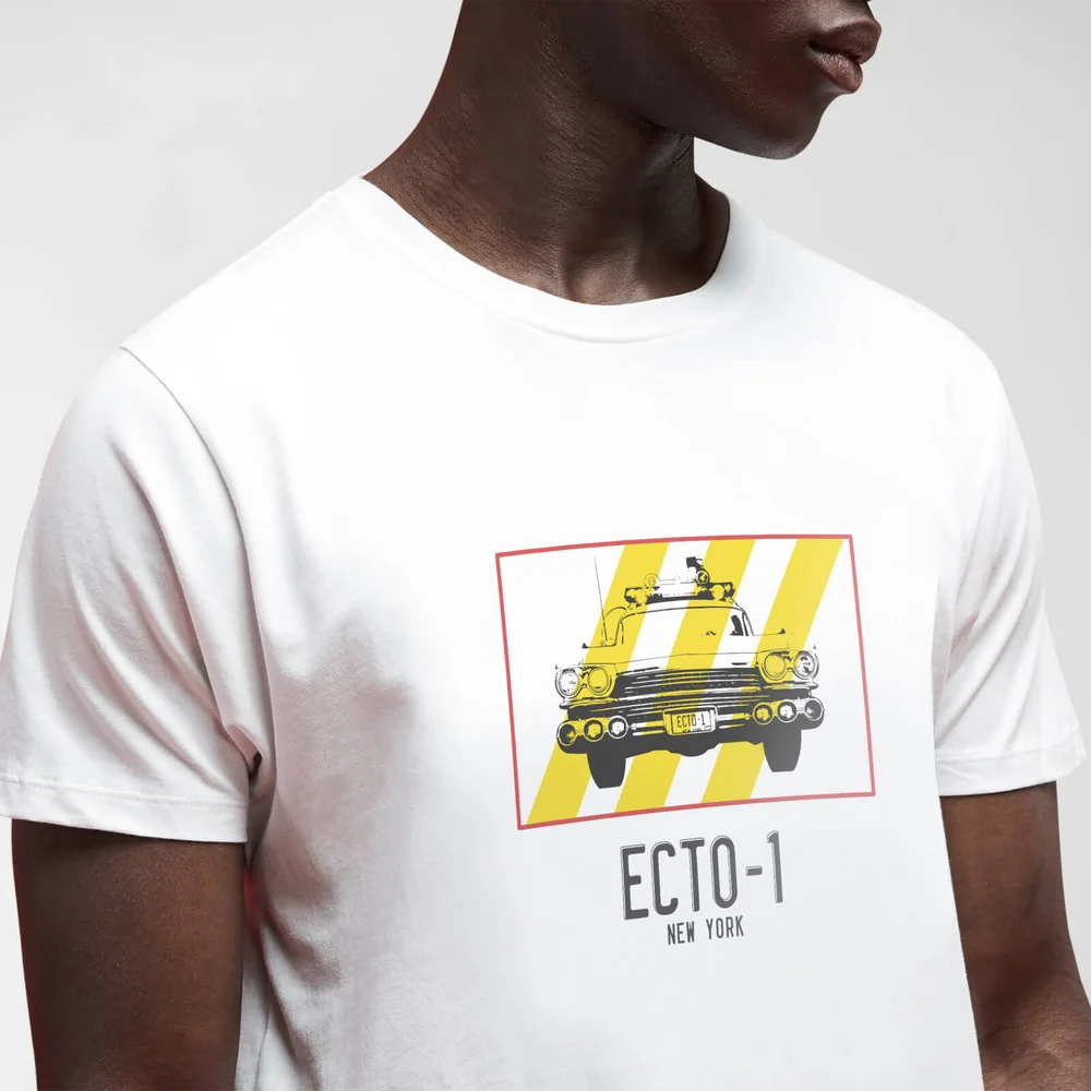Ghostbusters Ecto-1 Men's T-Shirt - Wit - S Afbeelding 1