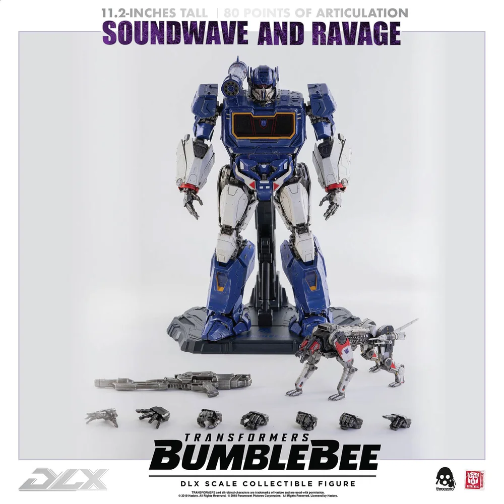 ThreeZero Transformers: Bumblebee DLX Scale Collectible Figure - Soundwave And Ravage Afbeelding 1