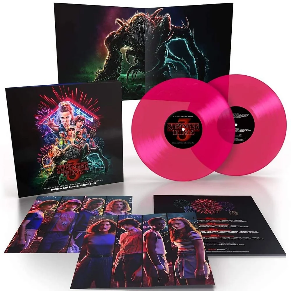 Stranger Things 3 (Originele Score Van De Netflix Originele Serie) 2xLP (Neon Roze) Afbeelding 1