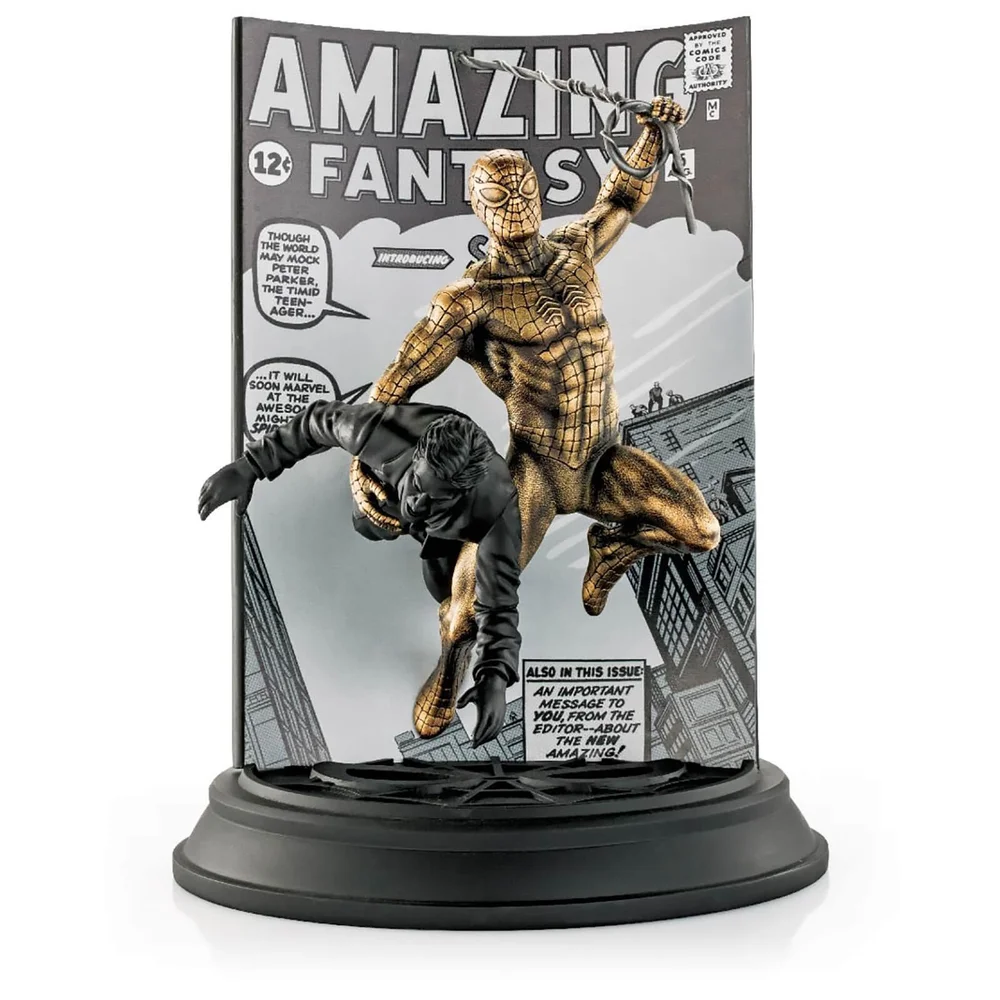 Royal Selangor Marvel Spider-Man Amazing Fantasy #15 Gold Version Limited Edition Beeldje (200 wereldwijd) Afbeelding 1