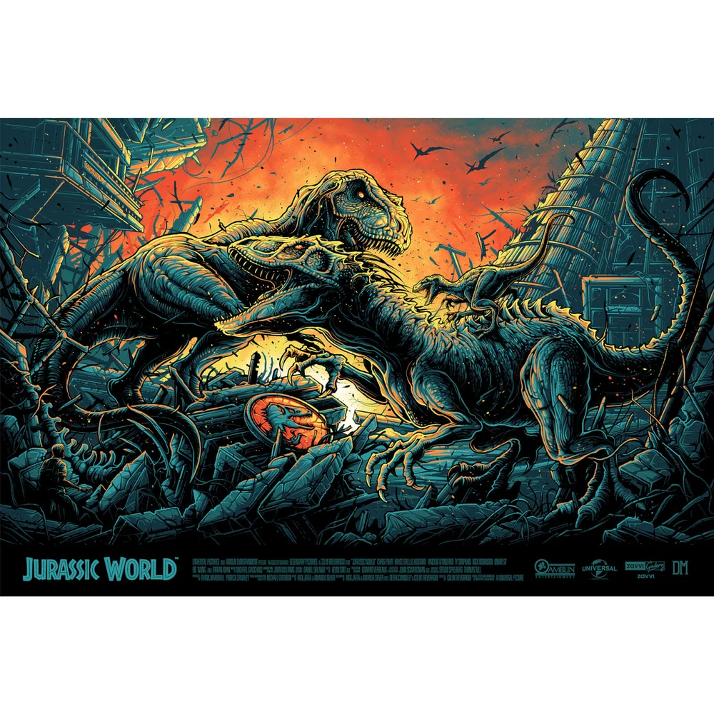 Jurassic World Screenprint by Dan Mumford Afbeelding 1