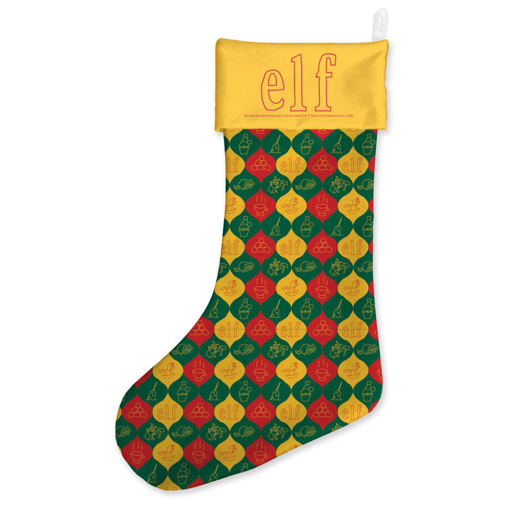Elf Baubles Pattern Christmas Stocking Afbeelding 1