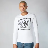MTV Unisex Long Sleeve T-Shirt - Wit - undefined undefined
