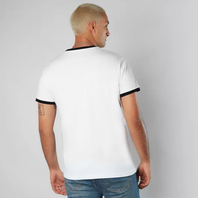 MTV Unisex Ringer T-Shirt - Wit