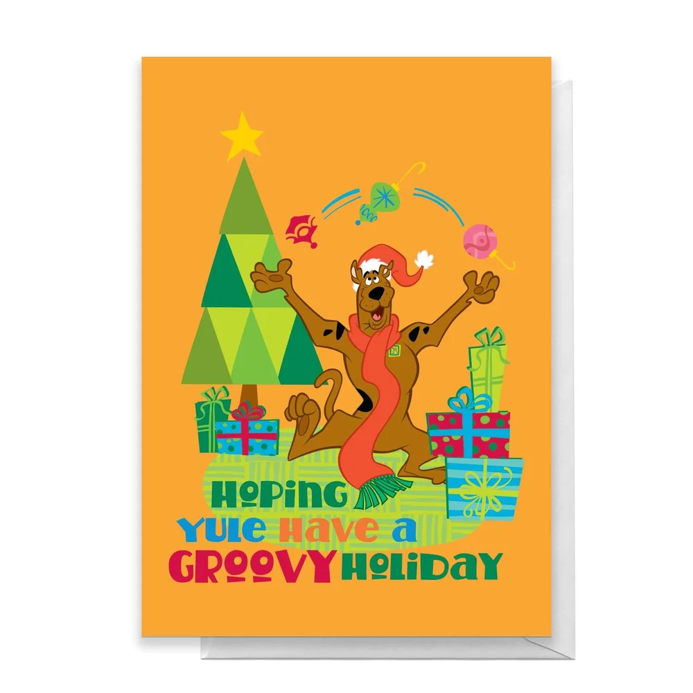Scooby Doo Hoping Yule Have A Groovy Holiday Greetings Card - Standard Card Afbeelding 1