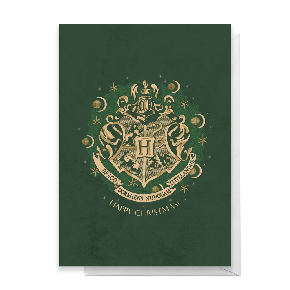 Harry Potter Crest Happy Christmas Greetings Card - Standard Card Afbeelding 1