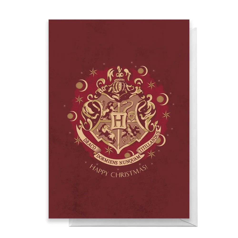 Harry Potter Crest Happy Christmas Greetings Card - Standard Card Afbeelding 1