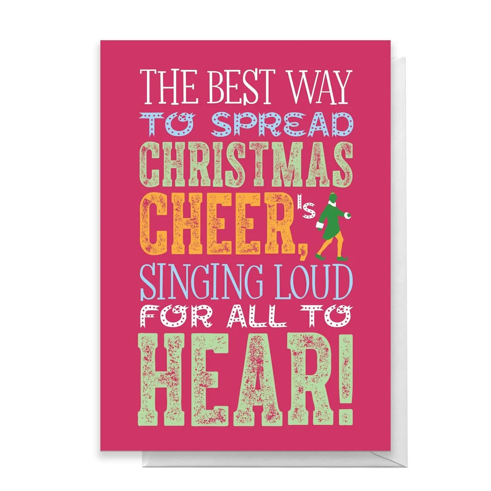Elf Christmas Cheer Greetings Card - Standard Card Afbeelding 1