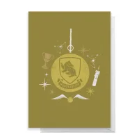 Harry Potter Hufflepuff Christmas Greetings Card