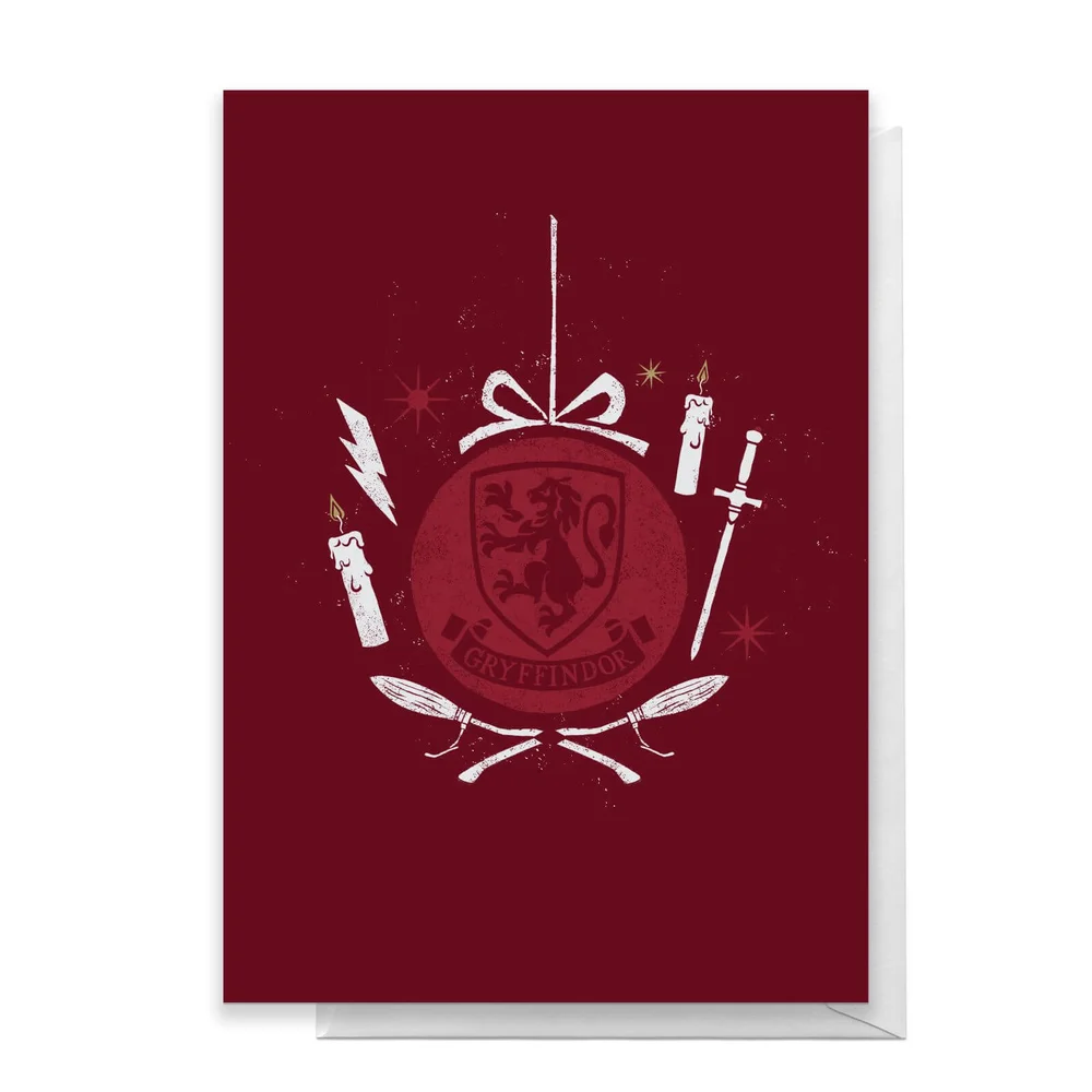 Harry Potter Gryffindor Christmas Greetings Card - Standard Card Afbeelding 1