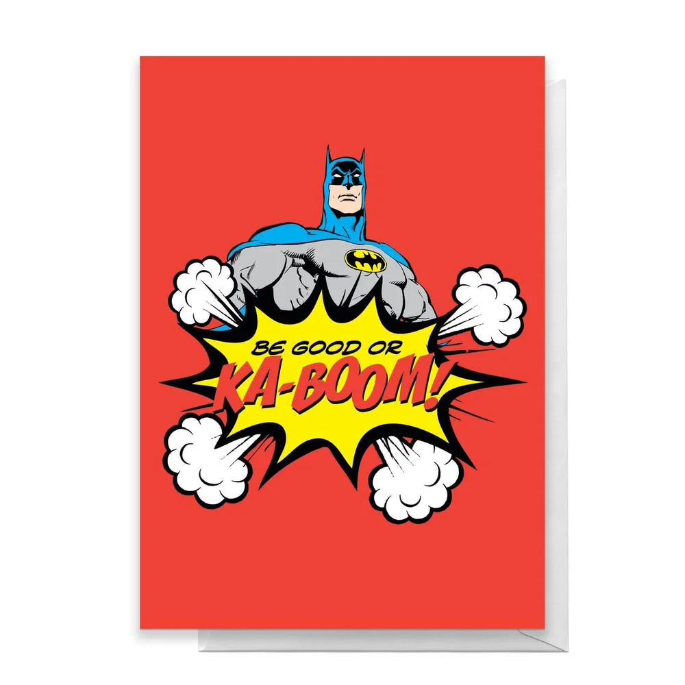 Batman Be Good Or Ka-Boom! Greetings Card - Standard Card Afbeelding 1