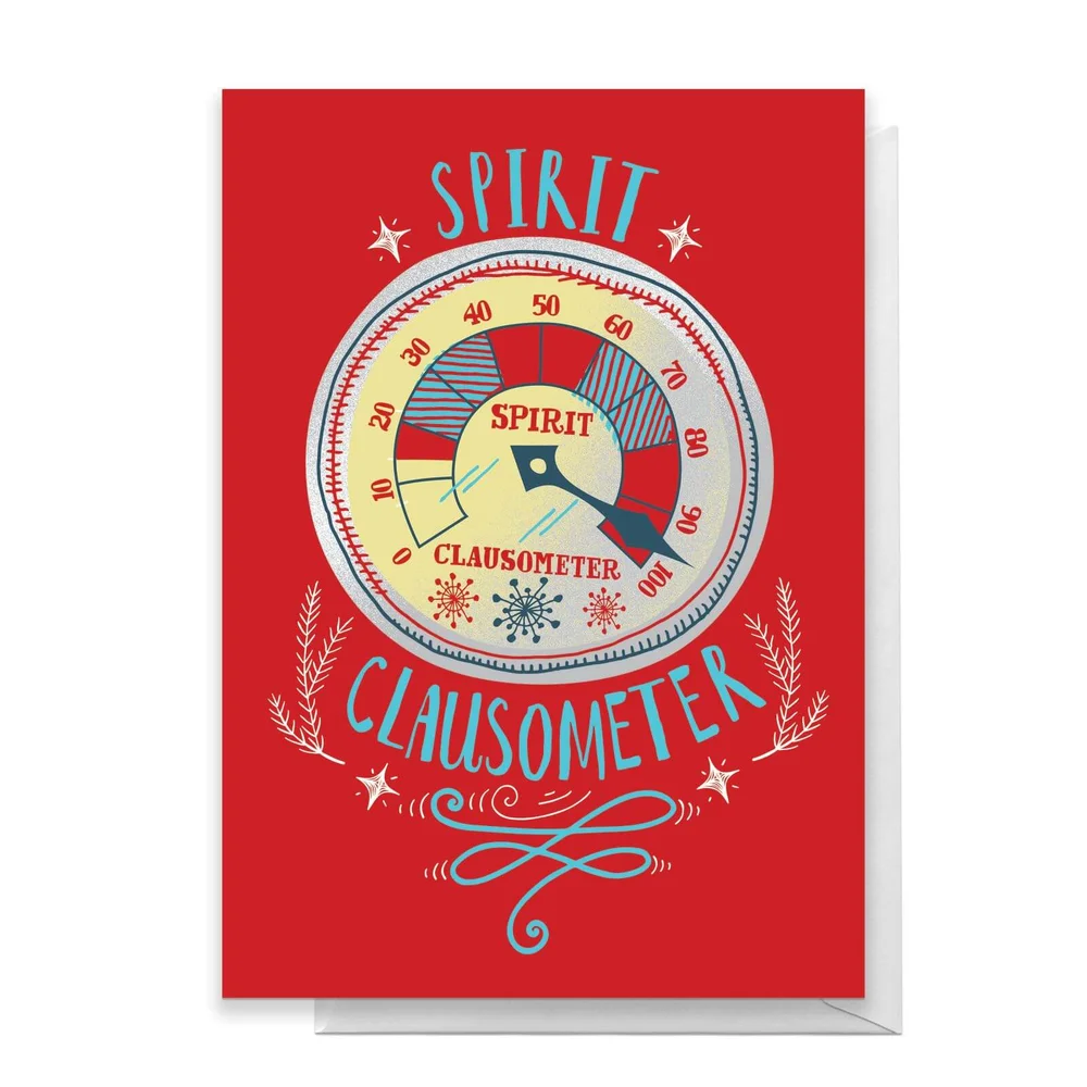 Elf Spirit Clausometer Greetings Card - Standard Card Afbeelding 1