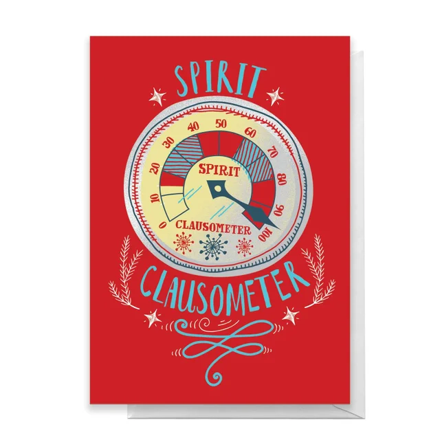 Elf Spirit Clausometer Greetings Card