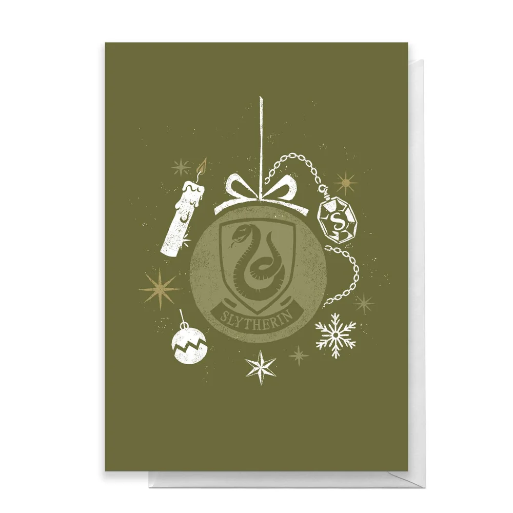 Harry Potter Slytherin Christmas Greetings Card - Standard Card Afbeelding 1