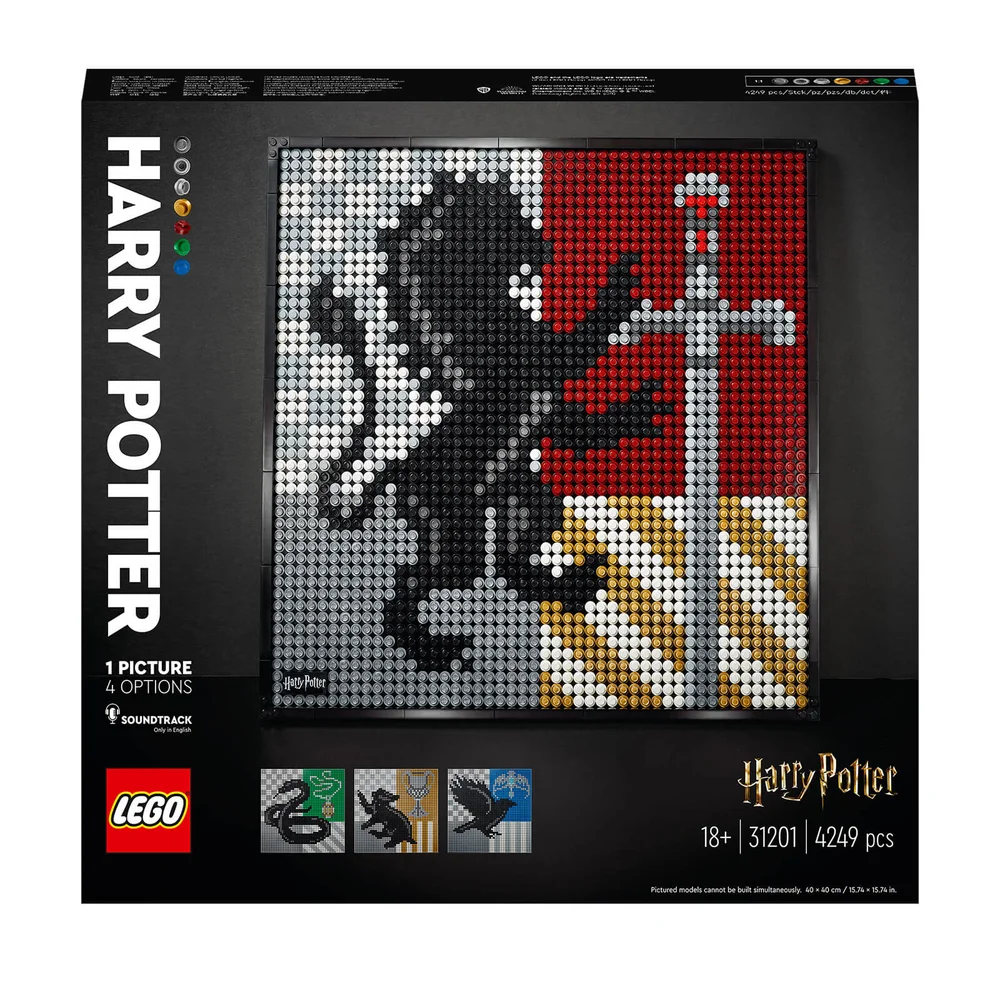 LEGO 31201 Art Harry Potter Hogwarts Toppenposter, Canvas Wanddecoratie, DIY-set voor Volwassenen Afbeelding 1