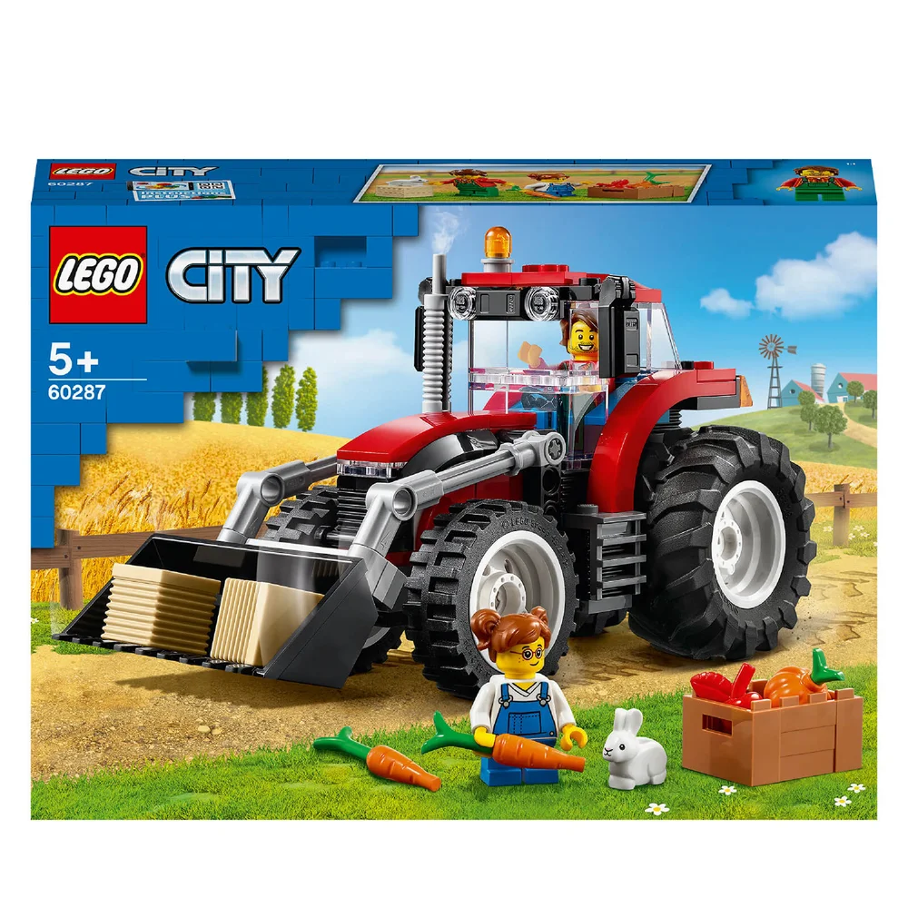 LEGO 60287 City Voertuigen Tractor, Boerderijset met Konijnfiguur Cadeau-idee voor Jongens en Meisjes van 5 jaar Afbeelding 1