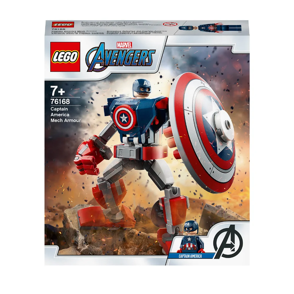 LEGO Marvel Avengers Kapitein Amerika Mech Pantser (76168) Afbeelding 1