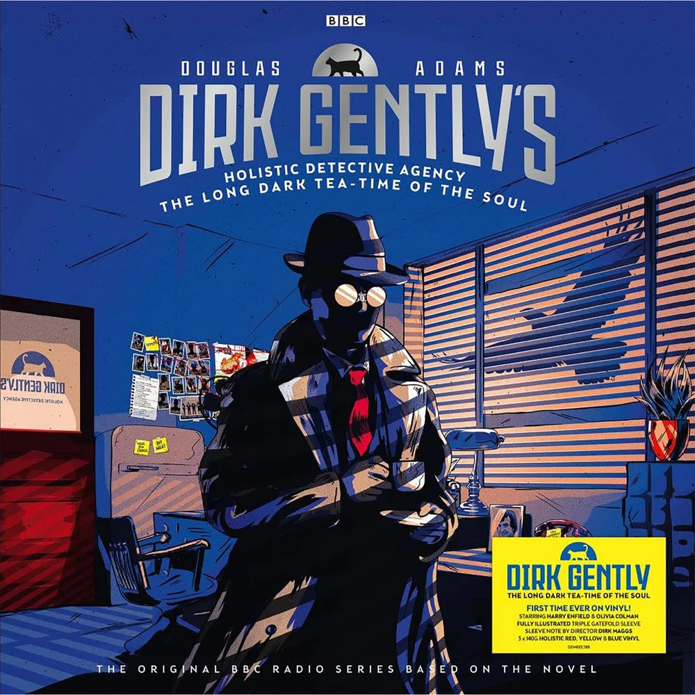 Dirk Gently: The Long Dark Tea-Time of the Soul (140g Rood, Blauw en Geel Vinyl) Afbeelding 1