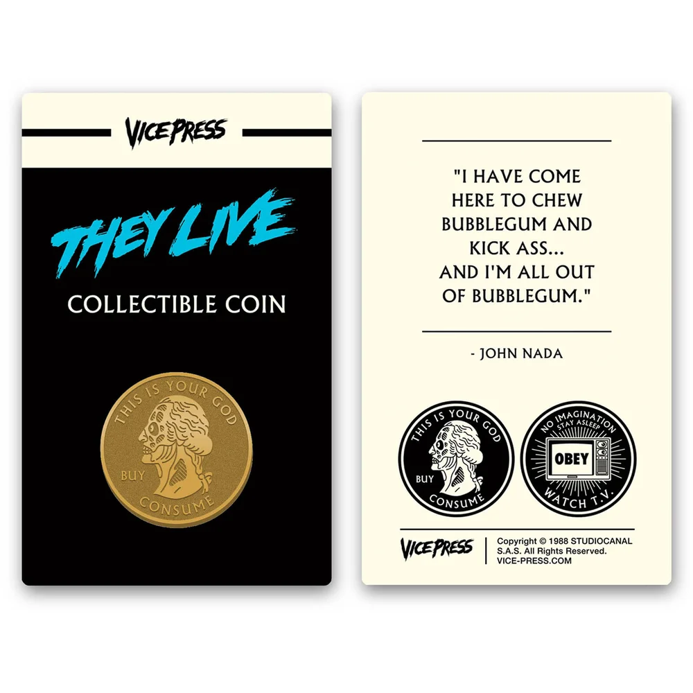 John Carpenter's - They Live Limited Edition Zilveren Collector Munt Afbeelding 1