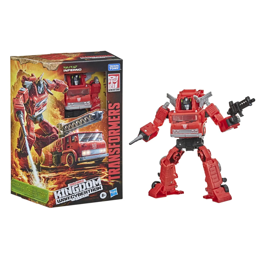 Hasbro Transformers Generations War for Cybertron: Kingdom Voyager WFC-K19 Inferno Actiefiguur Afbeelding 1