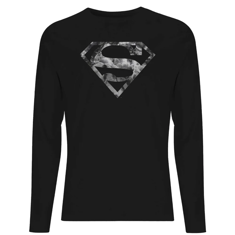 DC Marble Superman Logo Unisex Long Sleeve T-Shirt - Black - XS Afbeelding 1