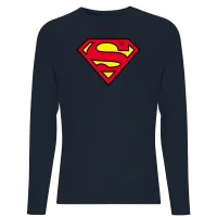DC Official Superman Shield Unisex Long Sleeve T-Shirt - Navy