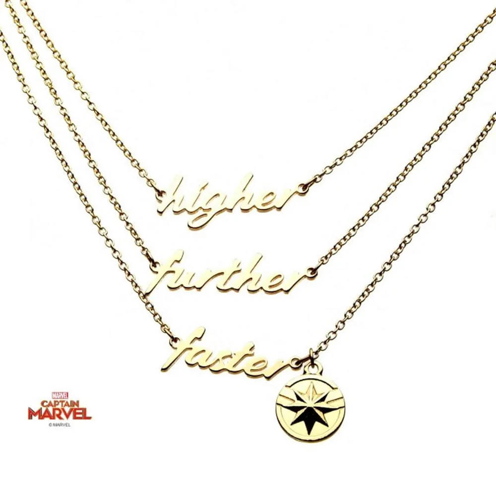 Marvel's Captain Marvel Gepolijste Afwerking 3-Vierige Halsband Afbeelding 1