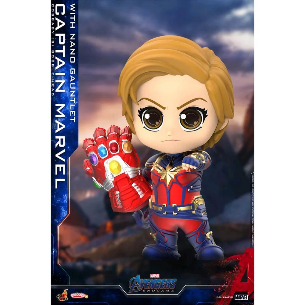 Hot Toys Cosbaby - Avengers: Endgame (Maat S) - Captain Marvel (met Nano Gauntlet Versie) Afbeelding 1